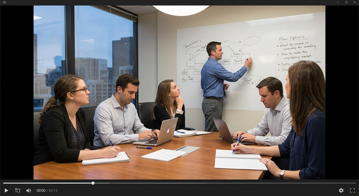 Test 1: Veo ignored input, generated random office meeting